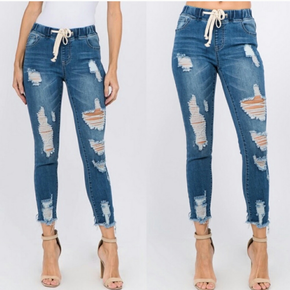 COPY - Distressed Denim Skinny Pants